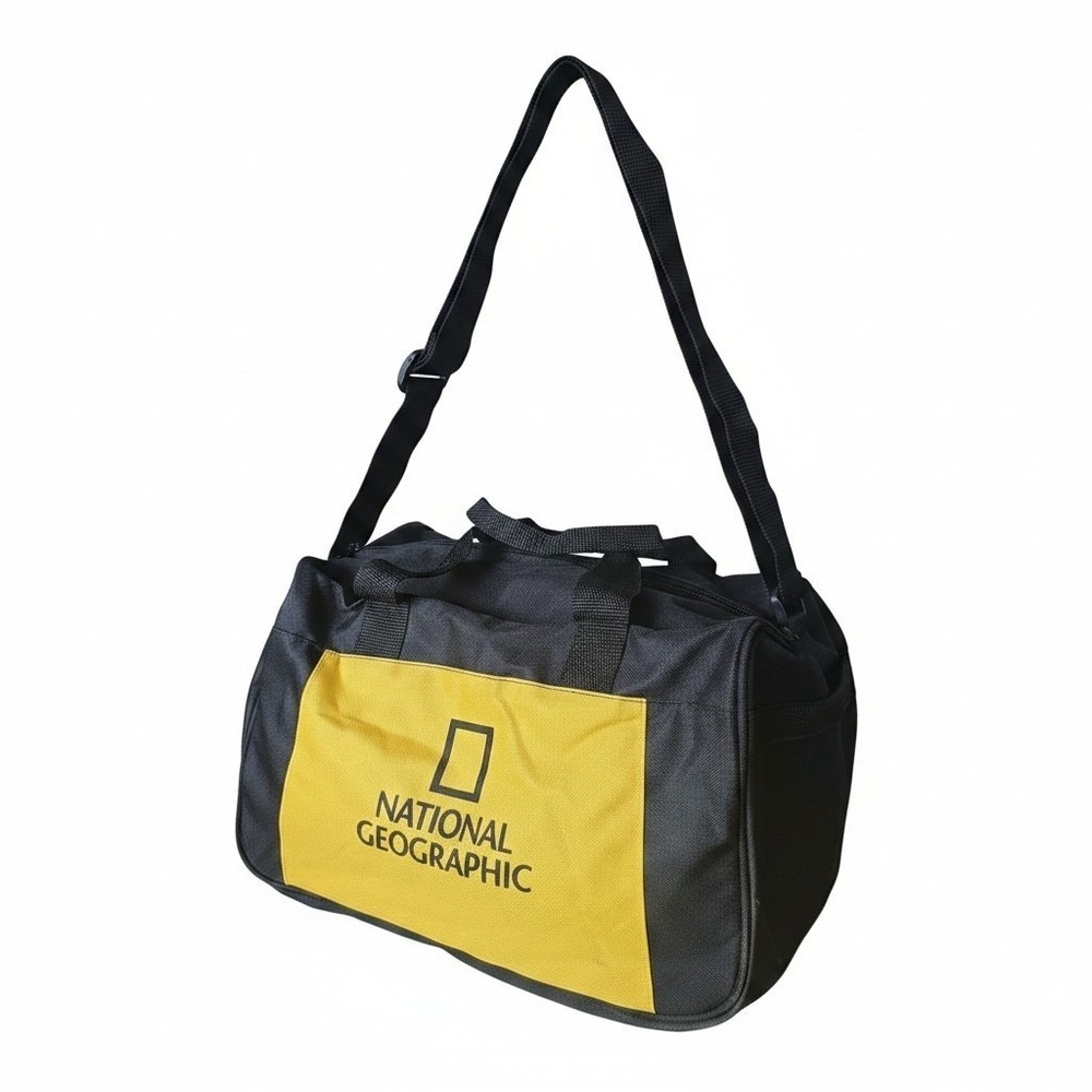 Vintage National Geographic small duffle travel weekender overnight gym bag